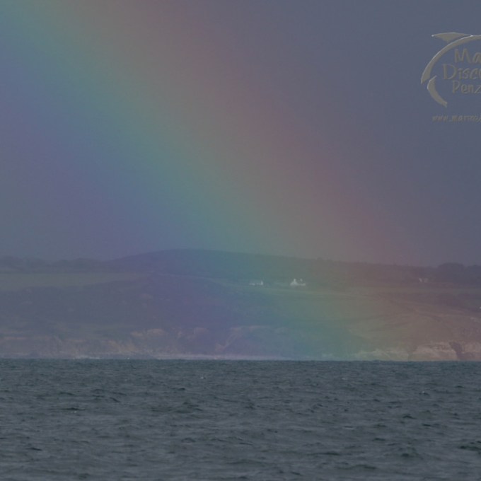 A rainbow over Mount's Bay