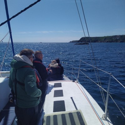 passengers watching the coast